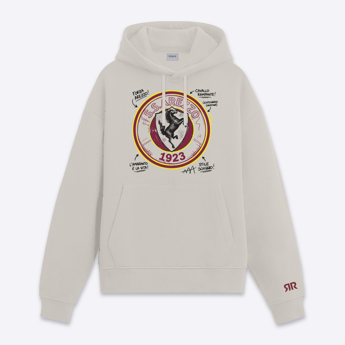 Felpa panna con scudetto