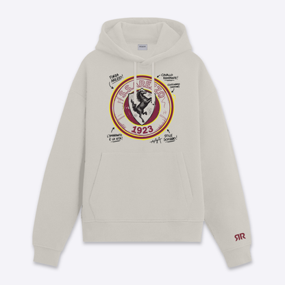 Felpa panna con scudetto
