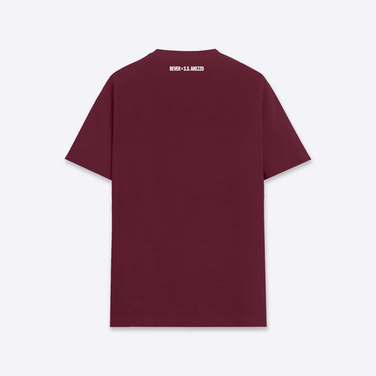 T-shirt amaranto con scudetti