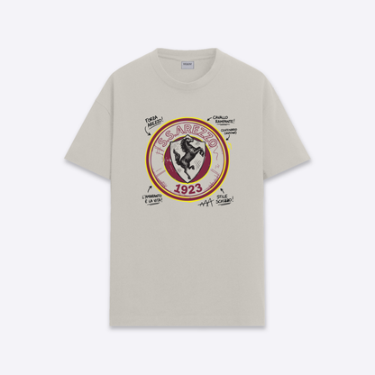 T-shirt panna con scudetto